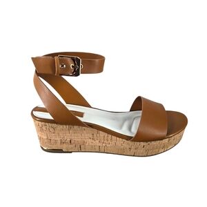 Franco Sarto Clemens Cork Wedge Sandal - brown - Size 10 - NWB